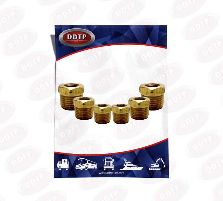 Hex Socket Bushing Kit (5 - 1/2"NPT x 1/4"FNPT + 5 - 3/8"NPT x 1/4"FNPT)