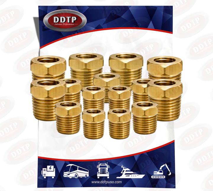 Kit de casquillos hexagonales (5 - 1/2" NPT x 1/4" FNPT + 5 - 3/8" NPT x 1/4" FNPT)