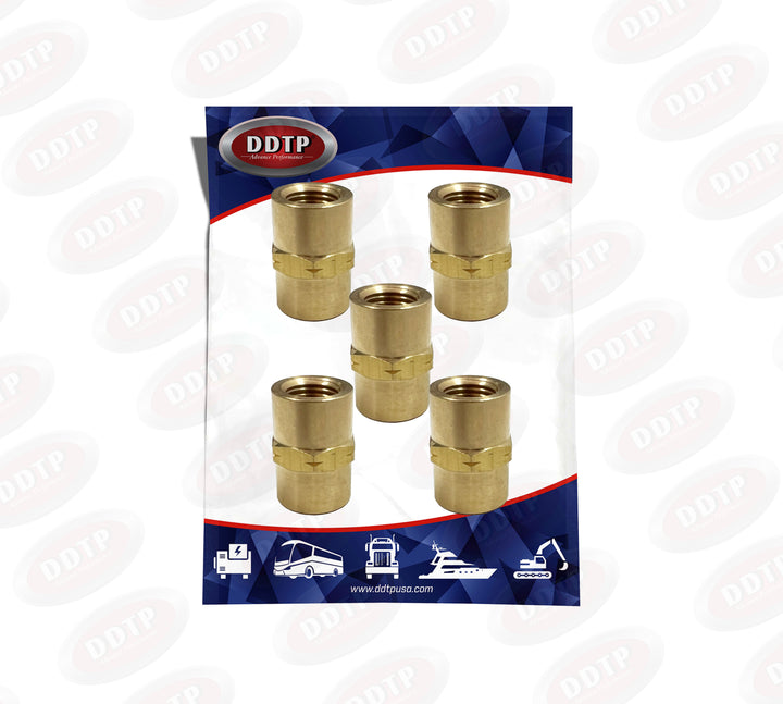 Hex Female Coupling 1/4" (Set of 5)