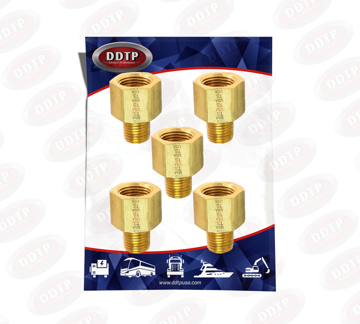 Brass Pipe Adapter 3/8" x 1/4" (Set of 5)