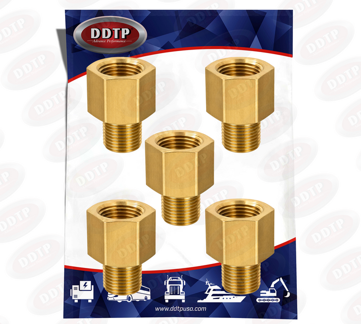 Adaptador de tubo de latón de 3/8" x 1/4" (juego de 5)