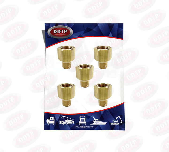 Adaptador de tubería de latón de 1/2" x 3/8" (juego de 5)