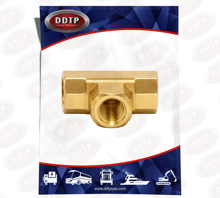Accesorio en T de latón para tubería de 3/8" extruido