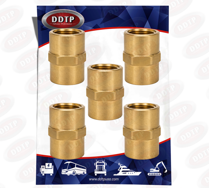 Acoplamiento hembra para tubería de 1/4" (juego de 5)