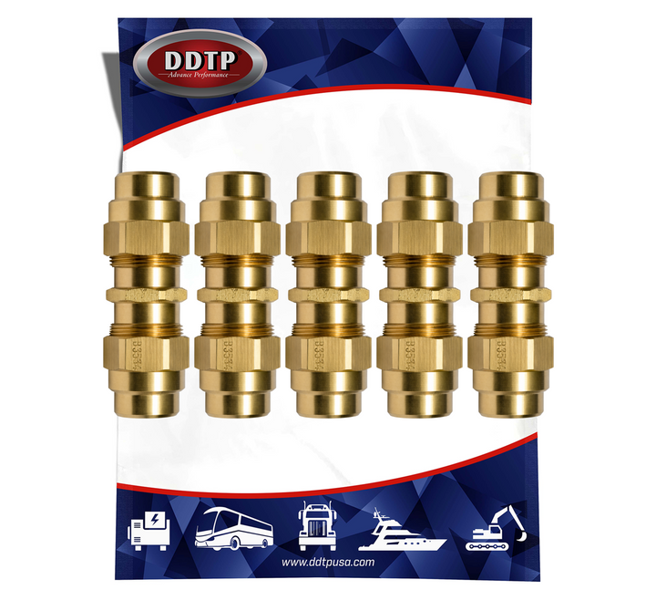 Air Brake Fitting Inch Hose Union 3/8" ID (Set of 5)