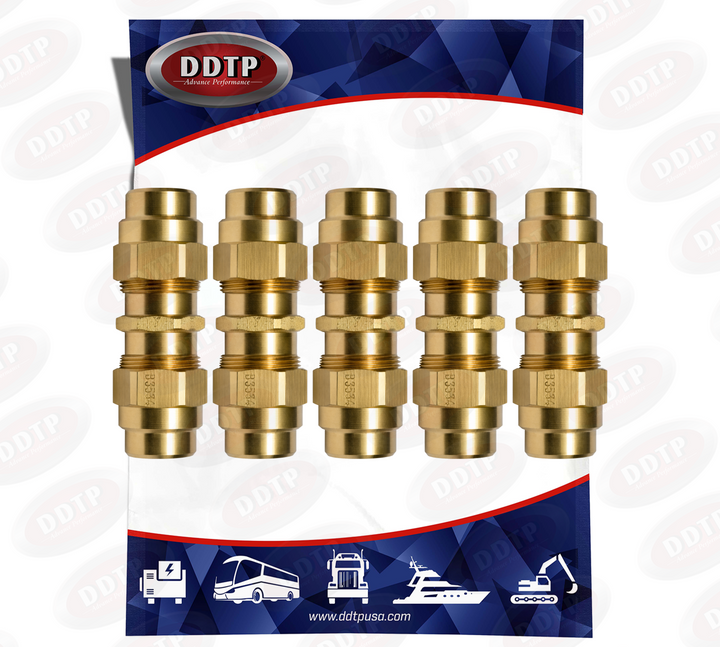 Air Brake Fitting Inch Hose Union 1/2" ID (Set of 5)