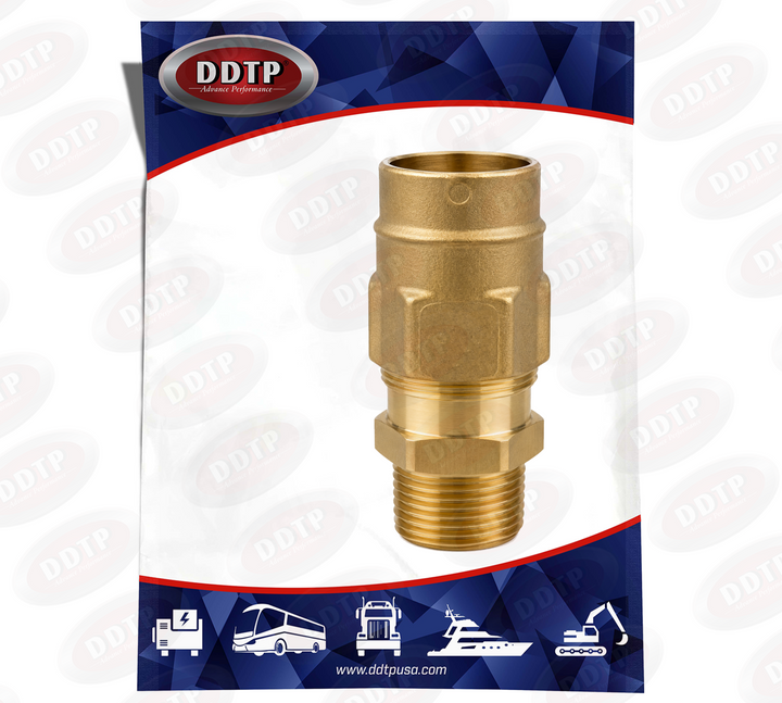 Accesorio de conector macho de latón de 3/8" x 1/2"