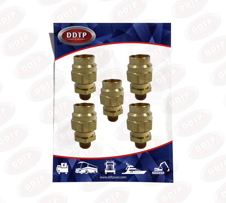 Brass Male Connector 1/2" X 3/8" (Set of 5)