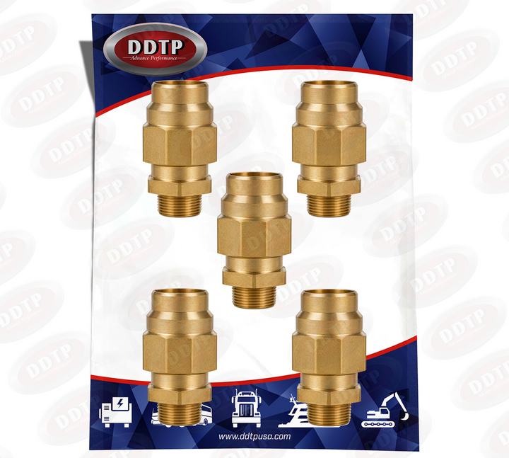 Conector macho de latón de 1/2" x 3/8" (juego de 5)