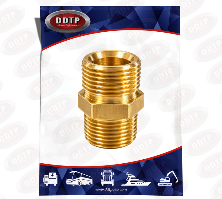 Air Brake Fitting Brass Adapter End 3/8"OD x 3/8"NPT