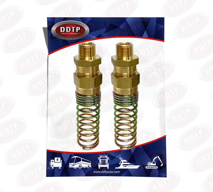 Male Hose End W/ Spring Guard 1/2" x 3/8" (Set of 2)
