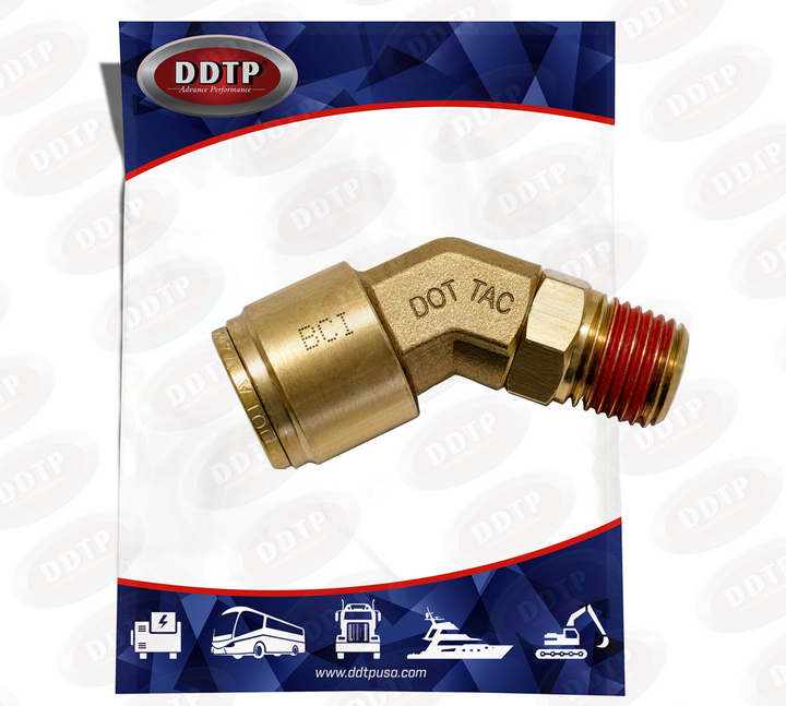 Codo macho de 45° de 3/8" de diámetro exterior x 3/8" NPT