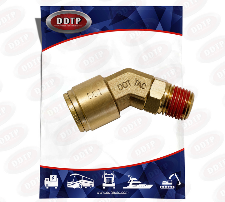 Codo macho de 45° de 1/2" de diámetro exterior x 1/2" NPT