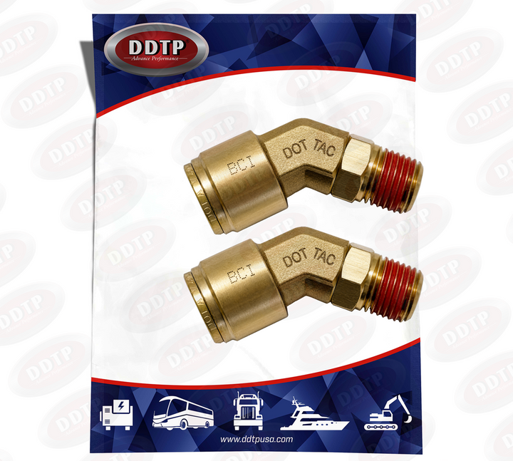 Codo macho de 45°, 1/2" de diámetro exterior x 1/2" NPT (juego de 2)