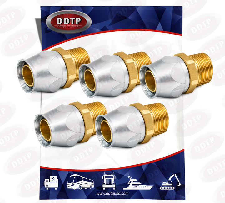 SAE Compression Fitting (Size 8 For Size 10 Hose) (Set of 5)
