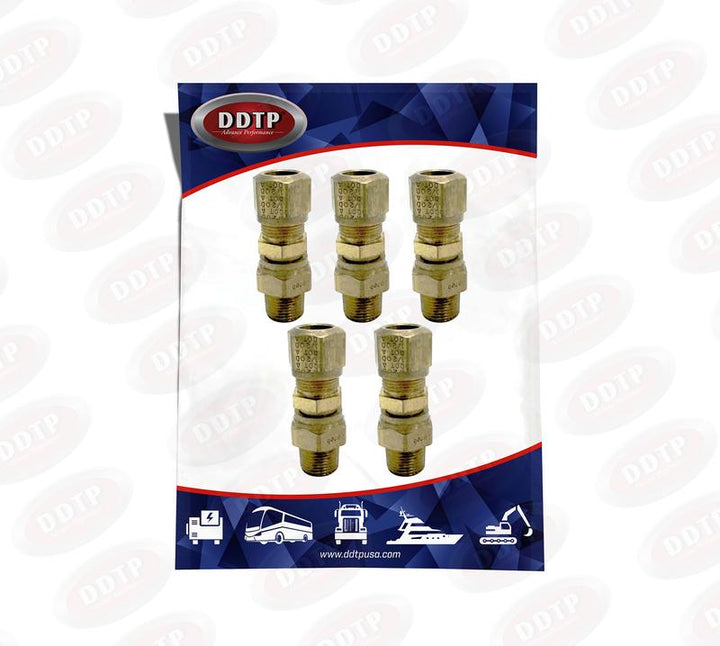 Accesorio giratorio macho recto de latón de 3/8" (juego de 5)