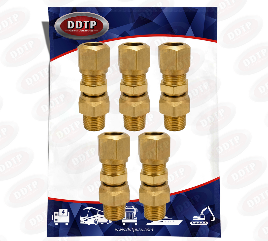 Brass Straight Male Swivel Fitting 3/8" (Set of 5)