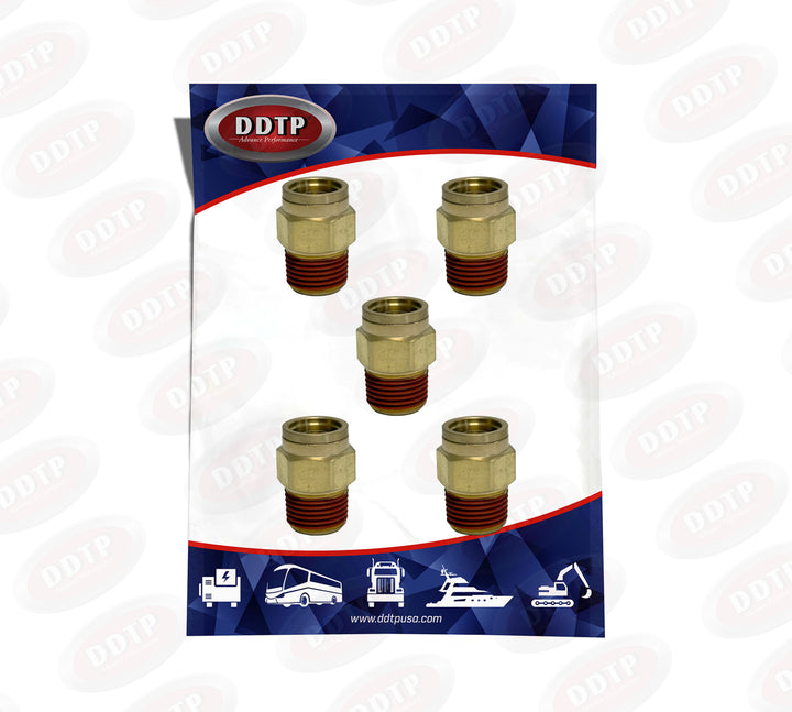 Brass Male Connector - Push In 5/8" x 1/2" (Set of 5)