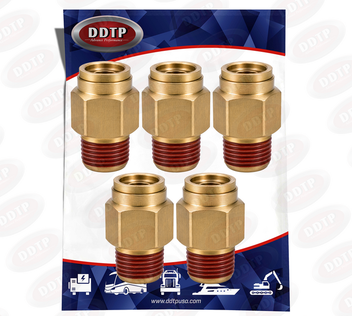 Conector macho de latón - A presión 1/4" x 1/8" (juego de 5)