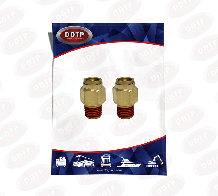 Brass Male Connector - Push In 1/4" x 1/4" (Set of 2)