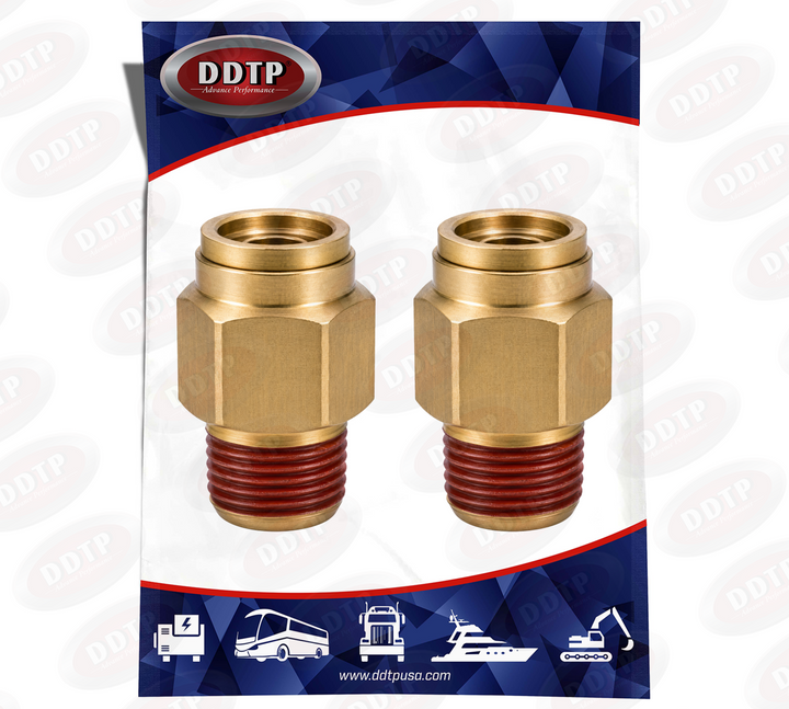 Conector macho de latón - A presión 1/4" x 1/4" (juego de 2)