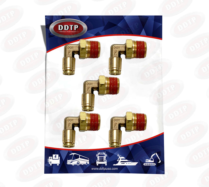 90° Male Elbow 1/4” OD x 3/8" NPT (Set of 5)