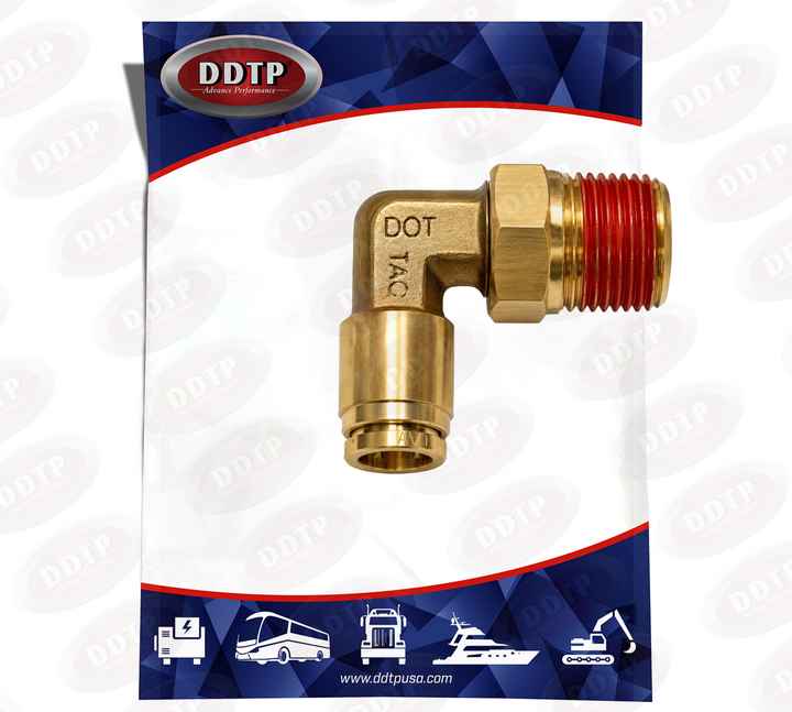 Codo macho de 90° de 3/8” de diámetro exterior x 1/4" NPT