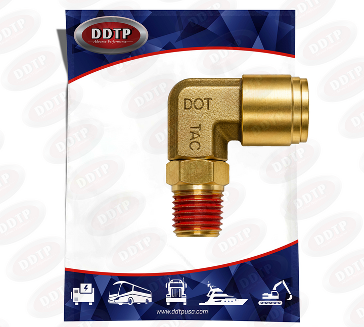 Codo macho de 90° de 1/2” de diámetro exterior x 1/4" NPT