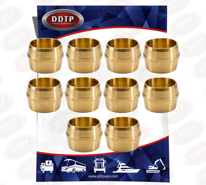 Brass Nylon Tube Sleeve 3/8" (Set of 10)