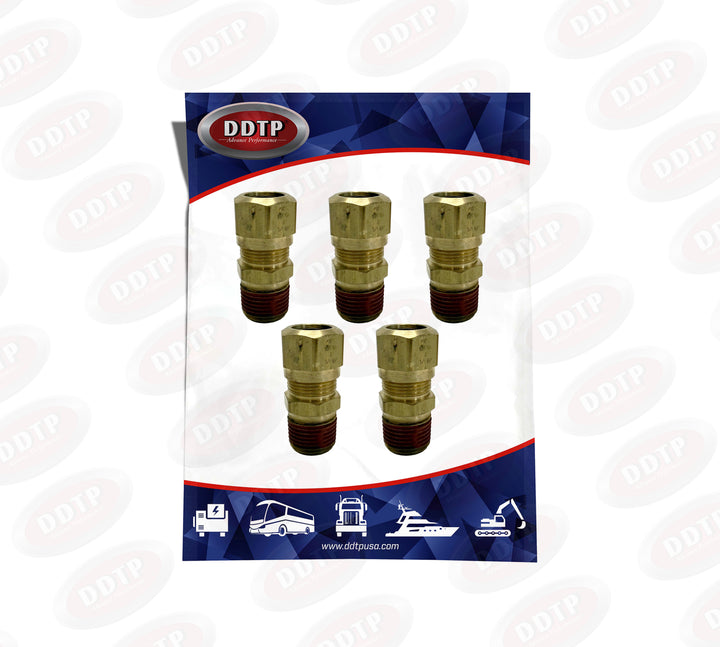 Brass Male Connector Fitting 5/8" (No Sealant) (Set of 5)