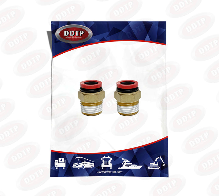 NPT Composite Male Connector DOT Push In 1/4" Tube x 1/8" (Set of 2)