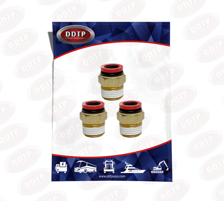NPT Composite Male Connector DOT Push In 1/4" Tube x 1/4" (Set of 3)
