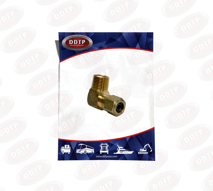 Codo macho de latón de 1/2" x 1/4" (sin sellador)