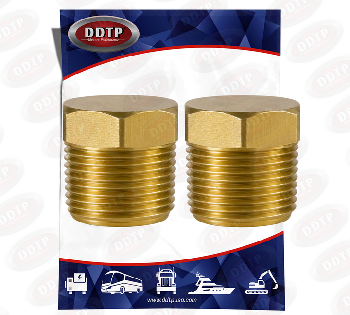 Brass Hex Head Plug 3/8"NPT(Set of 2)