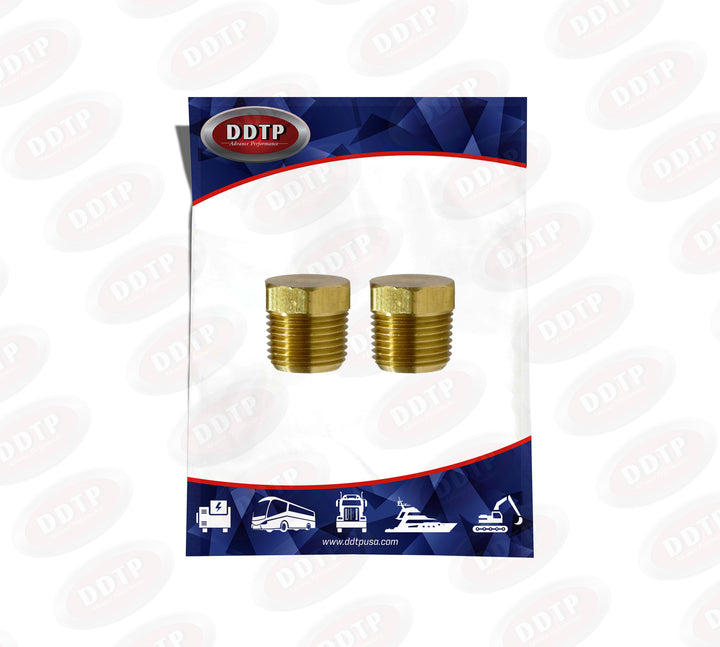 Tapón de cabeza hexagonal de latón de 1/2" (juego de 2)