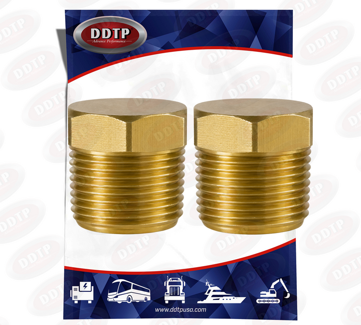 Tapón de cabeza hexagonal de latón de 1/2" (juego de 2)