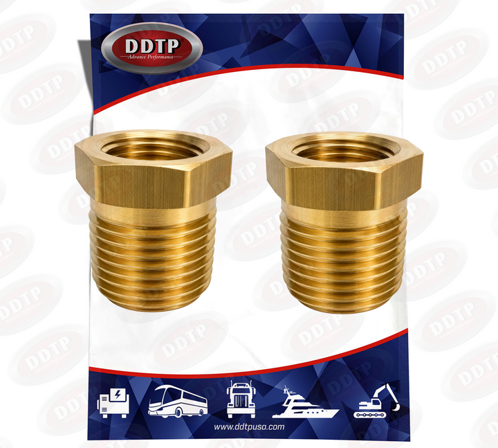 Brass Pipe Reducer Bushing 1/4" x 1/8" (Set of 2)