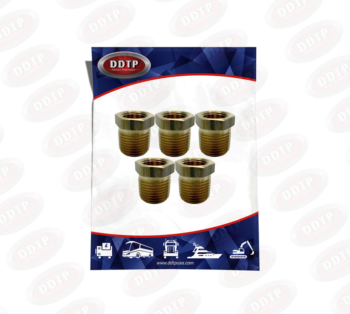 Buje reductor de tubería de latón de 1/4" x 1/8" (juego de 5)