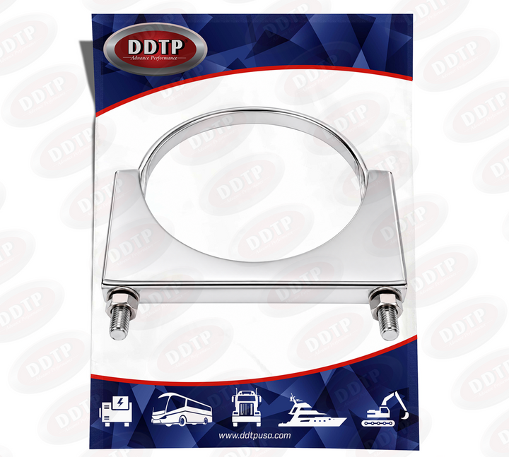 Muffler Clamp U-Bolt Clamp, 5 in Compatible Pipe Dia - Max, Steel