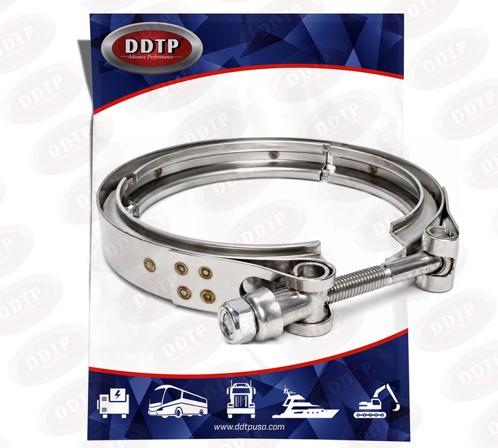 4.5 Nominal Diameter V-Band Hose Clamps, Stainless Steel