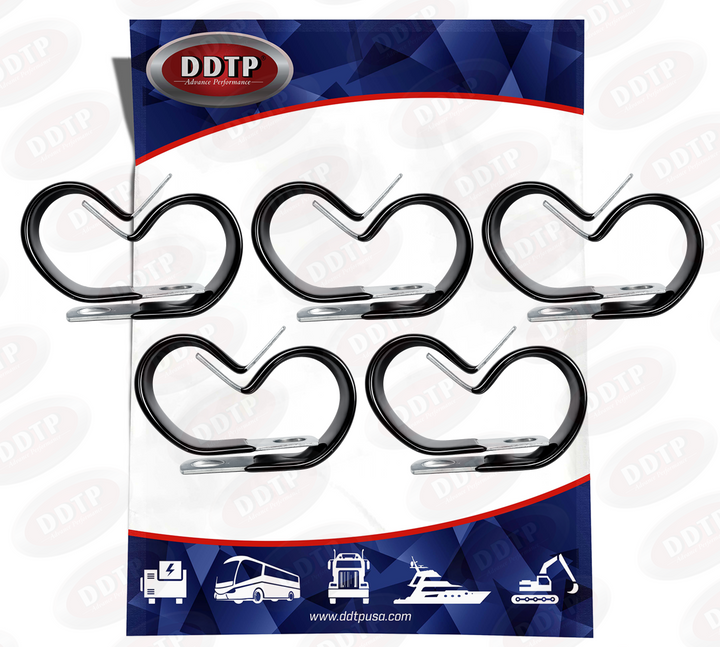 Vinyl Coated Clamp, 5/8 Wide, 0.343 Hole (Set of 10)