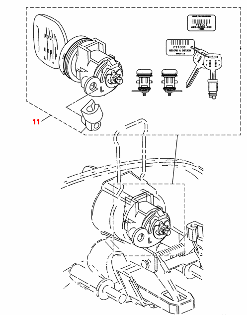 Ignition And Door Lock Cylinder Kit Freightliner (W22-00056-000)